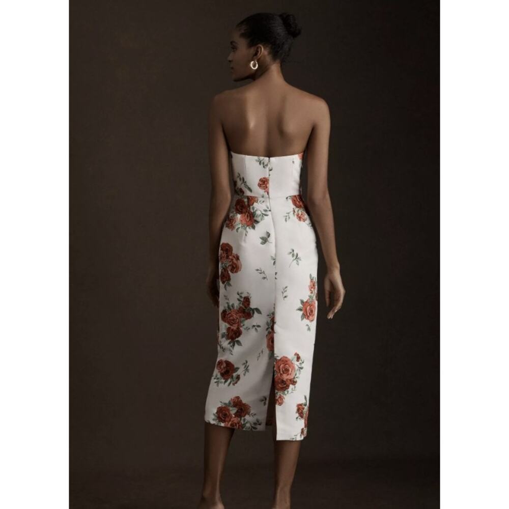 Sachin & Babi Nora Rose Notch Neck Taffeta Midi Dress - Picture 3 of 10